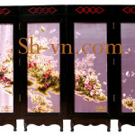 梅兰竹菊手工刺綉＝屏風　91＝SHVN 2191 - 108 x 128cm